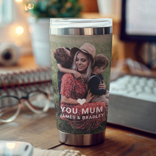 Love You Mum Photo Names Gift From Kids Insulated Tumbler