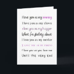 Love You Mummy, Mothers Day, Birthday Card<br><div class="desc">A beautifully presented mummy poem written by Sally R. Wilkes. This would be perfect as a Mother's Day card from a child or as a special birthday card for the best mummy ever.</div>