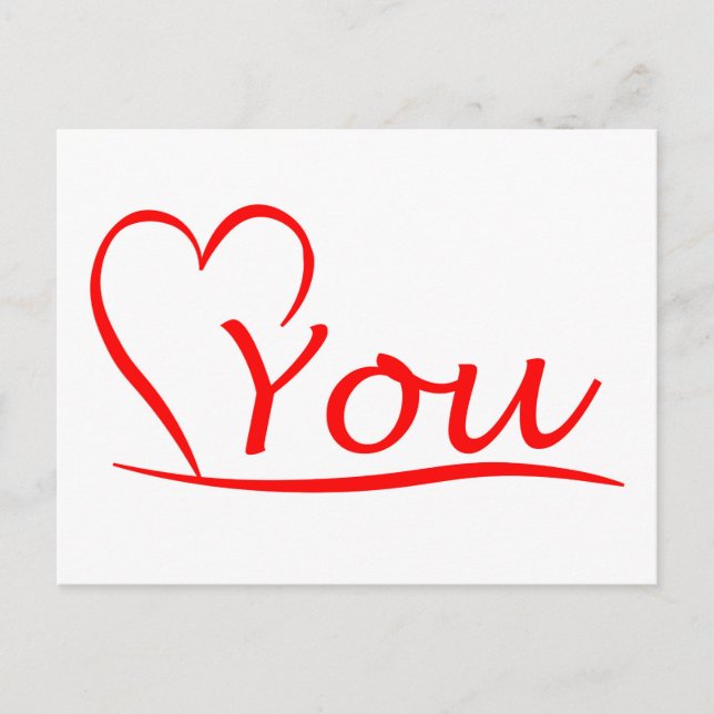 Love You, my heart is always open to you Postcard (Front)