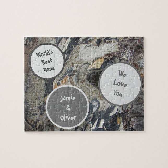 Love You Nana Nature Photo Marbled Driftwood Jigsaw Puzzle (Horizontal)