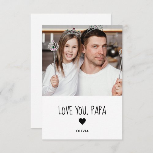 Love You Papa Photo Card