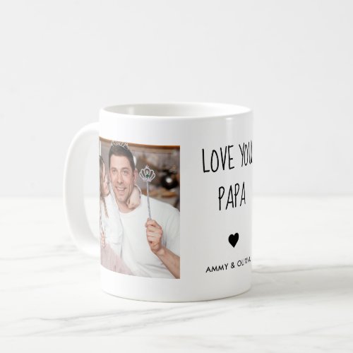 love You Papa Photo Coffee Mug