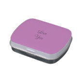 Love You Pastel Purple Jelly Belly Candy Tin (Side)