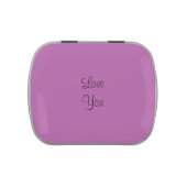 Love You Pastel Purple Jelly Belly Candy Tin (Top)