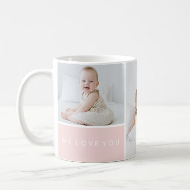 Love You Photo Collage Coffee Mug (Left)