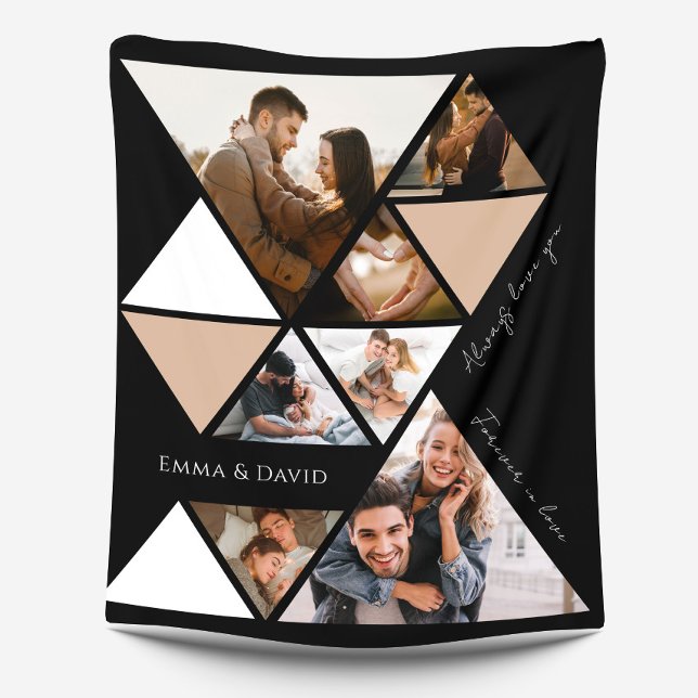 Love You Photo Collage Fleece Blanket (Creator Uploaded)