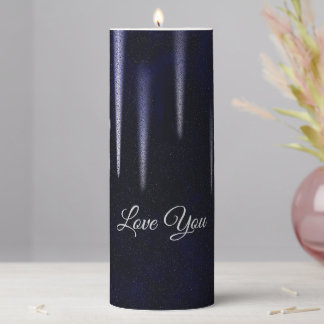 Love You Pillar Candle
