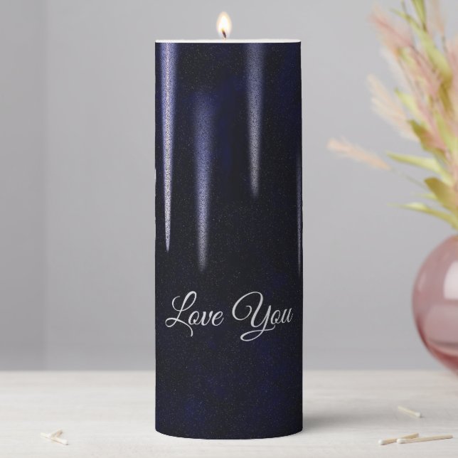 Love You Pillar Candle (In Situ)