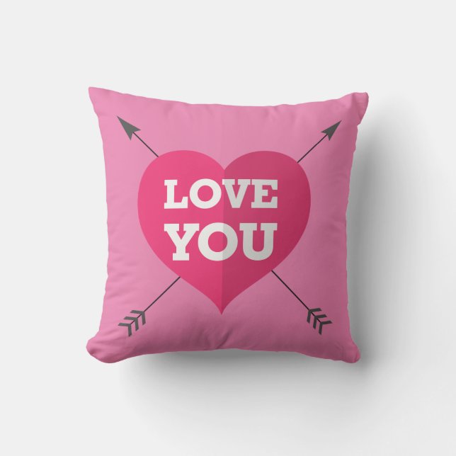 Love You Pillow 16x16 (Front)