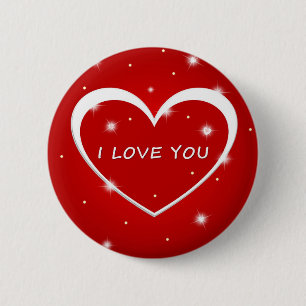 Love you pinback button