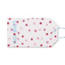 Love You Polka Dots Sweet Valentine Pink Blue Fun