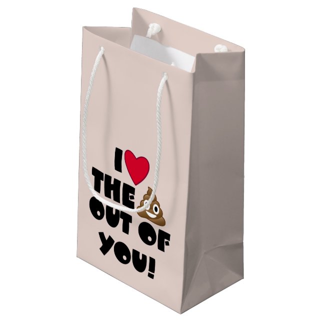 Love You Poo Gift Bag (Back Angled)