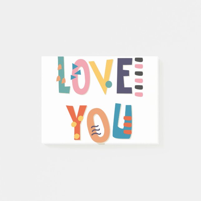 Love You Post-it Notes (Front)