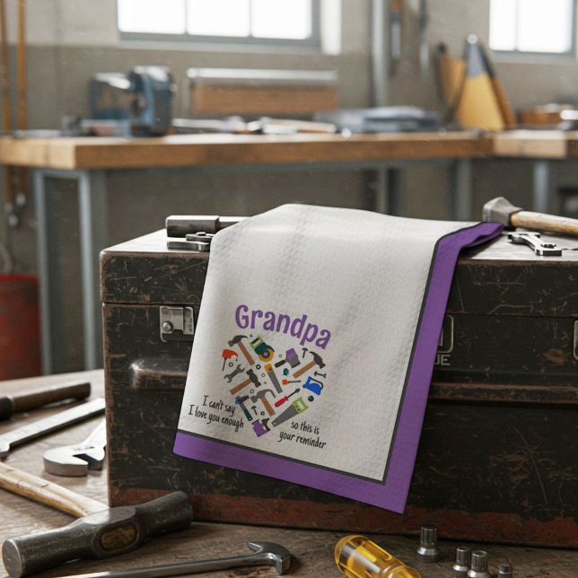 Love You Reminder Kitchen Towel - Tools (Purple) (Creator Uploaded)