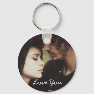 Love You, Romantic Gift, Photo Keychain