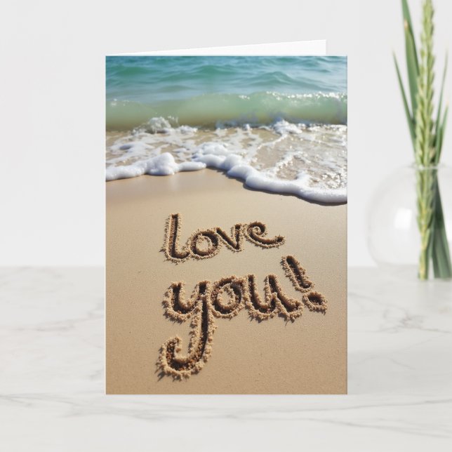 Love You Sand Message Card (Front)