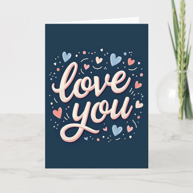 Love You Script Art Card (Front)