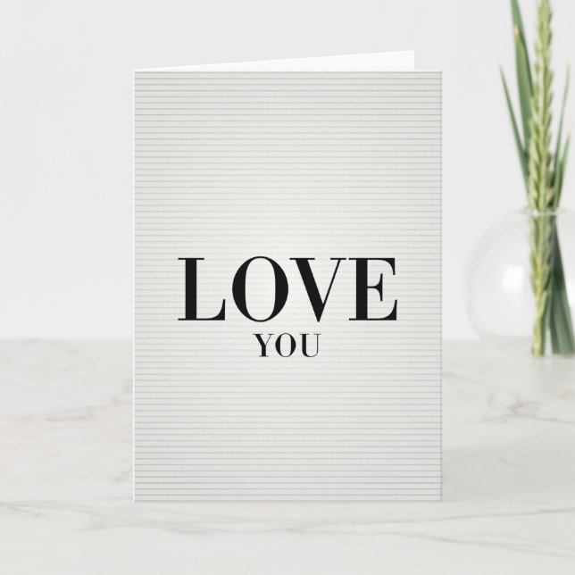 Love You Simple Bold Card (Front)