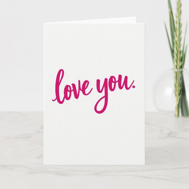 Love You Simple Script Card (Front)