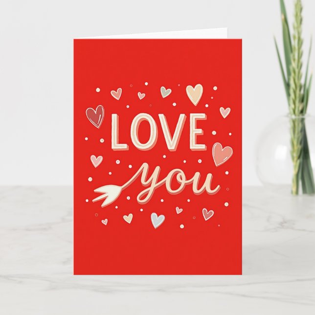 Love You Simple Sweet Card (Front)