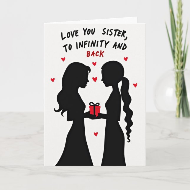 Love You Sister Infinity Card (Front)