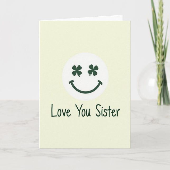 Love You Sister Simple Card (Front)