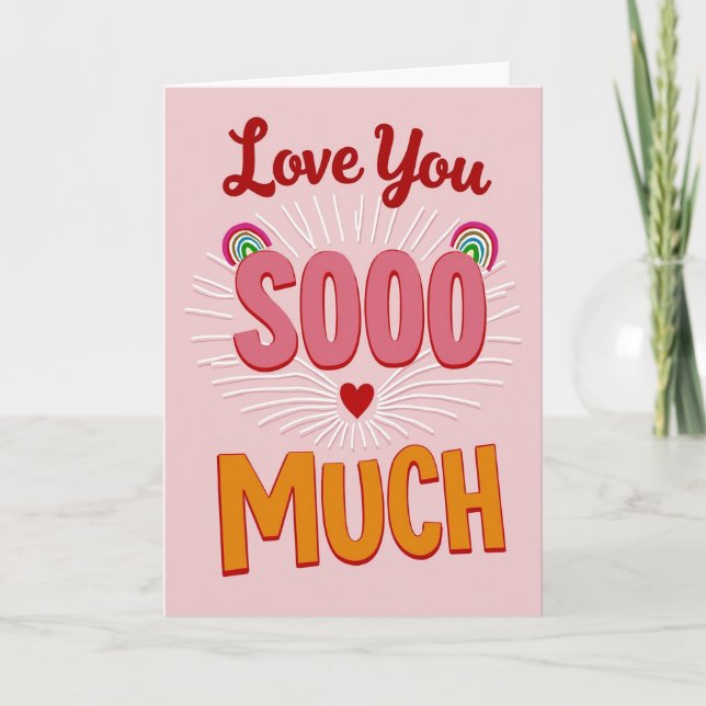 Love You So Much Cute Card (Front)