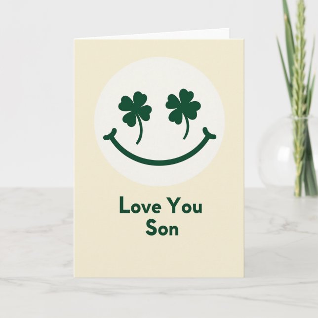 Love You Son Shamrock Card (Front)