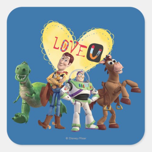 Love You Square Sticker