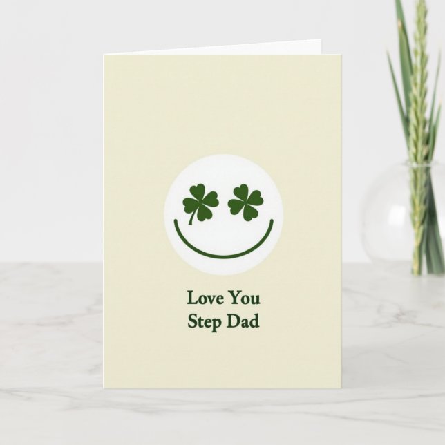 Love You Step Dad Smile Card (Front)
