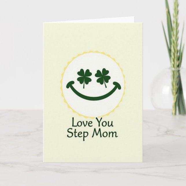 Love You Step Mom Smile Card (Front)