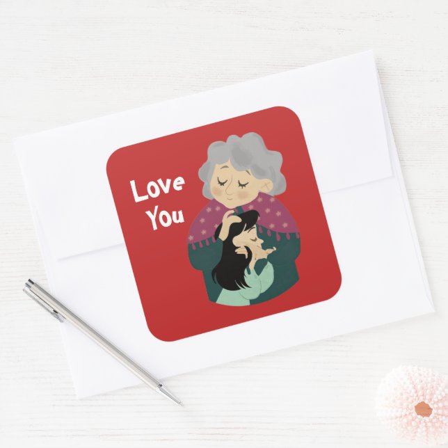 Love You Sticker (Envelope)