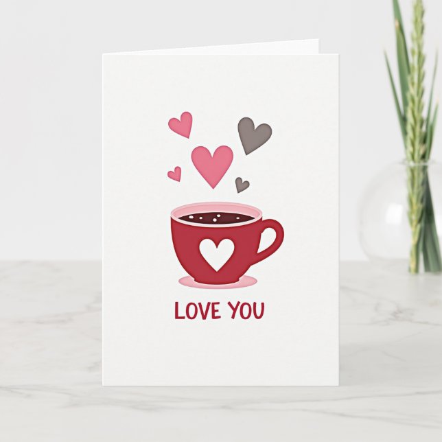Love You Teacup Art Card (Front)