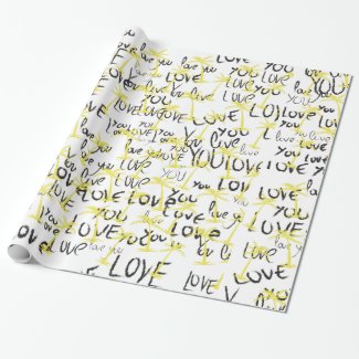 Love You Text Pattern Creative Typography 