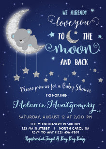 Love You To The Moon And Back Invitations Zazzle Love You To The Moon And Back Invitations Zazzle