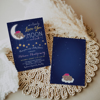 Love You The Moon And Back Baby Shower Invitation by YourMainEvent at Zazzle