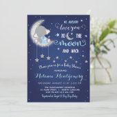 Love You The Moon and Back Baby Shower Invitation (Standing Front)