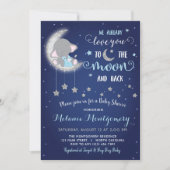 Love You The Moon and Back Baby Shower Invitation (Front)