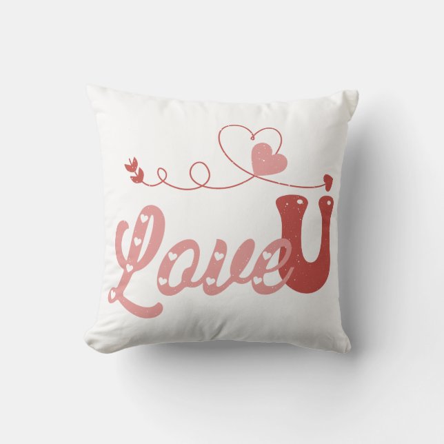 Love You Throw Pillow (Front)