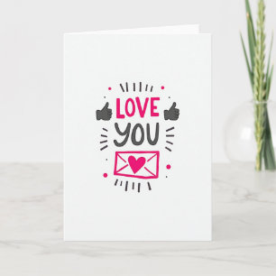Love You Thumbs Up Greeting Card