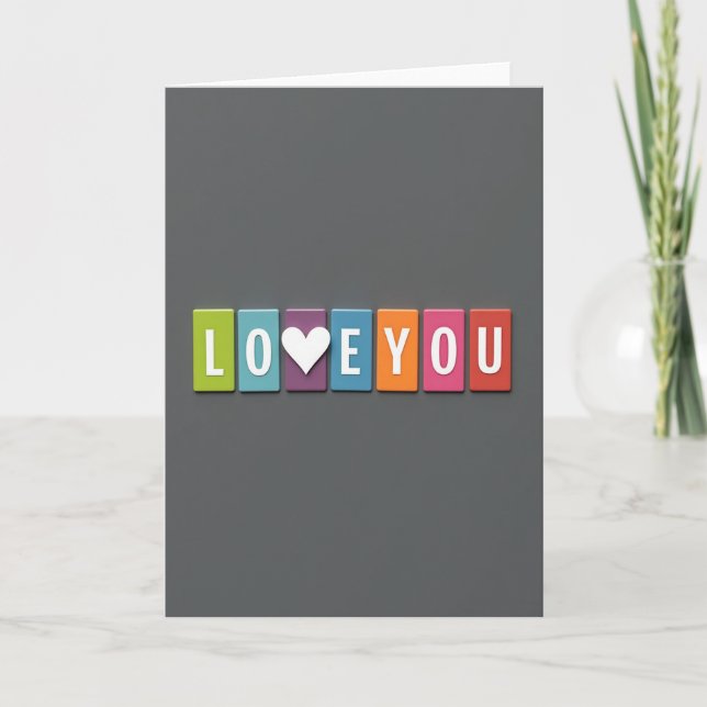 Love You Tiles Message Card (Front)