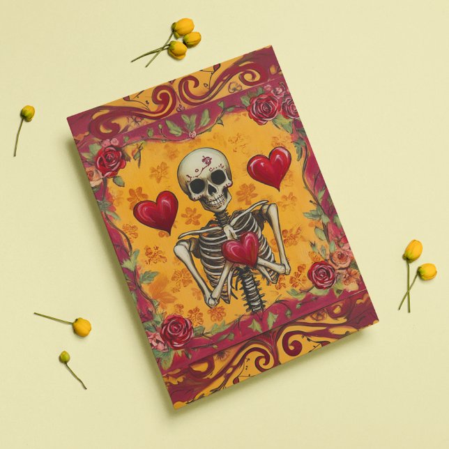 Love You To Death | Gothic Skeleton Valentine RSVP Card (Creator Uploaded)