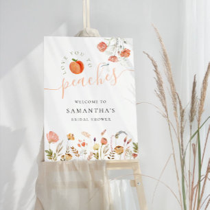 Love You To Peaches Elegant Bridal Shower Foam Board