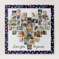 Love you to Pieces Heart Shaped 36 Photo Hearts