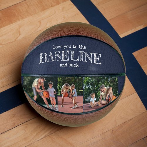 Love You to the Baseline and Back _ 3 Photo Blue Basketball