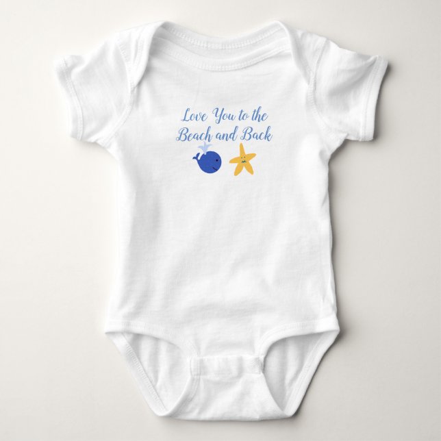 Love You to the Beach and Back Baby Bodysuit (Front)