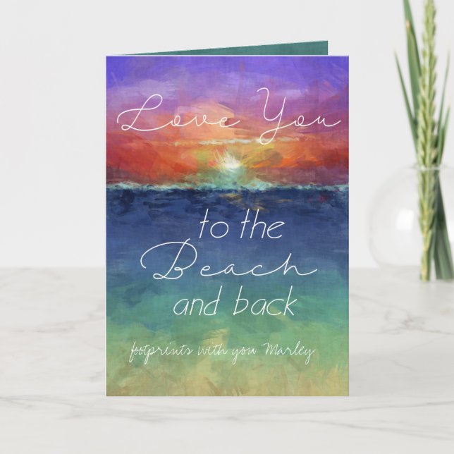 Love you to the beach and back card (Front)