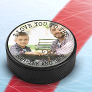 Love You To The Brr-ink And Back Photo Funny Hockey Puck at Zazzle