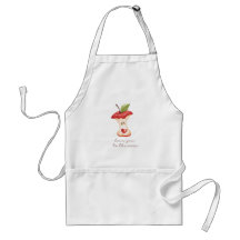 "love you to the core" apple kitchen apron