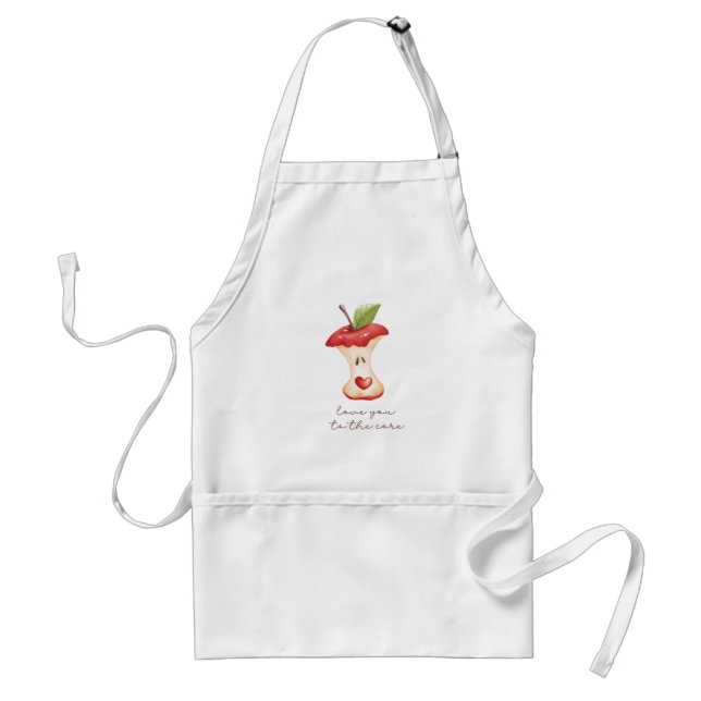 "love you to the core" apple kitchen apron (Front)